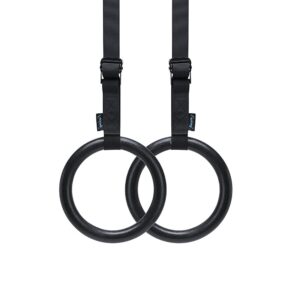 Finnhomy Gymnastics Rings For Gym, Olympic Home Gym Set, With 1.5?? Heavy Duty Adjustable Straps & Pressing Buckle
