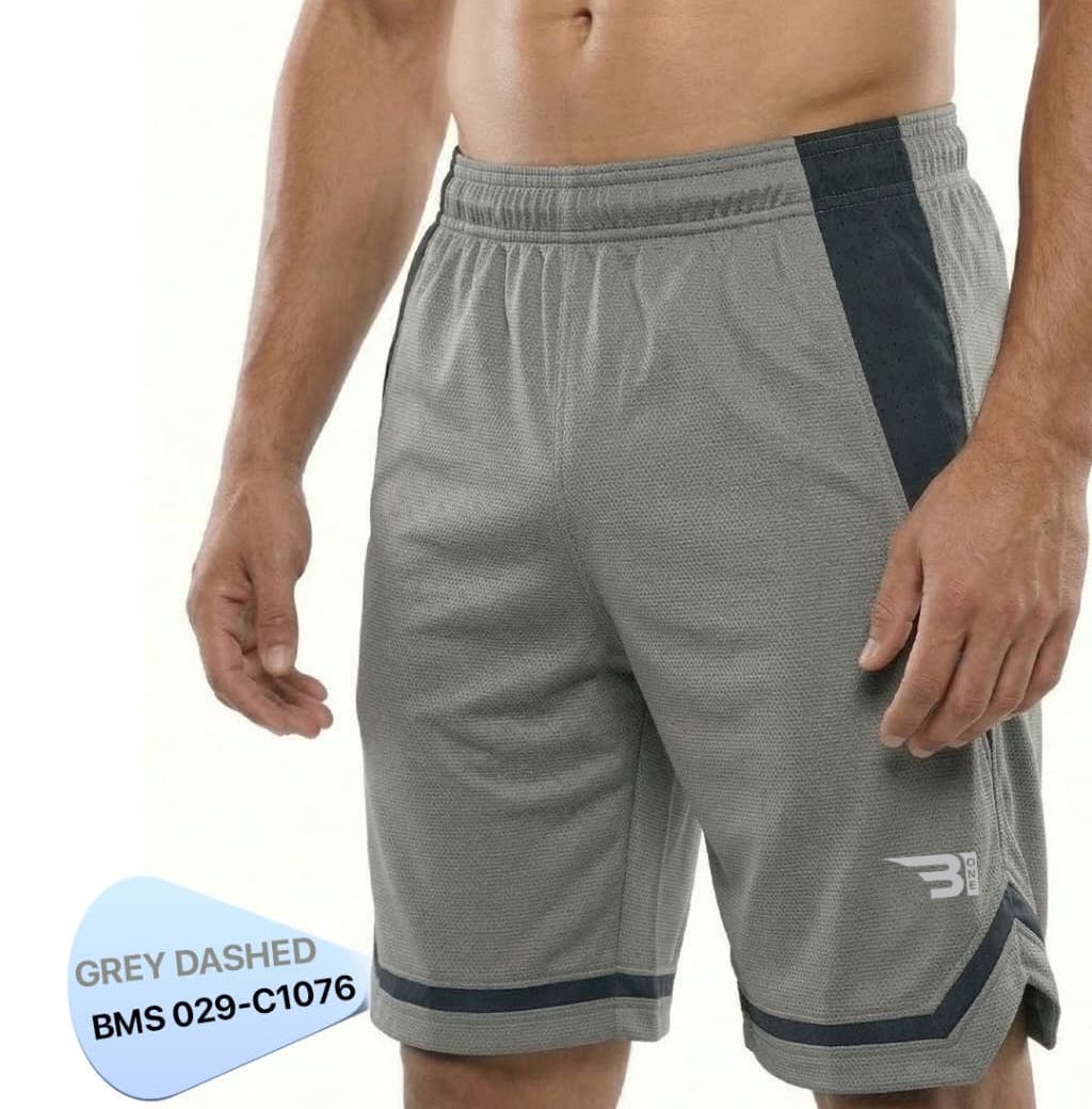 B1 AESTHETICS - MEN'S RETRO SHORT (GREY DASHED)