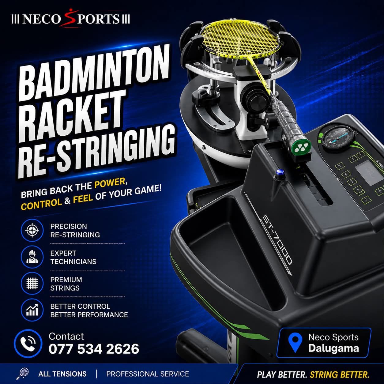 BADMINTON RACKET RE STRINGING
